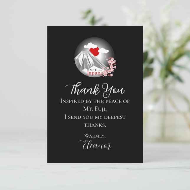 Abstrakter Fuji Dankeskarte (Stehend Vorderseite)