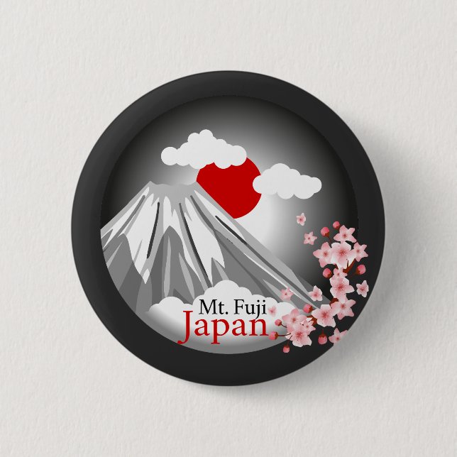 Abstrakter Fuji Japan Button (Vorderseite)