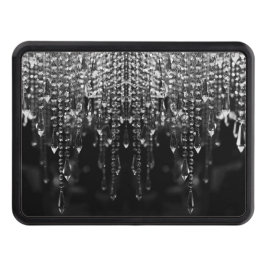 Abstrakter funkelnder Bokeh Schwarz-weißer Dekor Abschlepphaken Cover