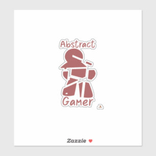 Abstrakter Gamer-Spaß kaputter Meeple Brettspiel L Aufkleber