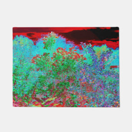 Abstrakter Garten mit Crimson Sunset Fußmatte