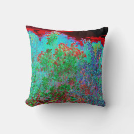 Abstrakter Garten mit Crimson Sunset Kissen