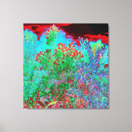 Abstrakter Garten mit Crimson Sunset Leinwanddruck
