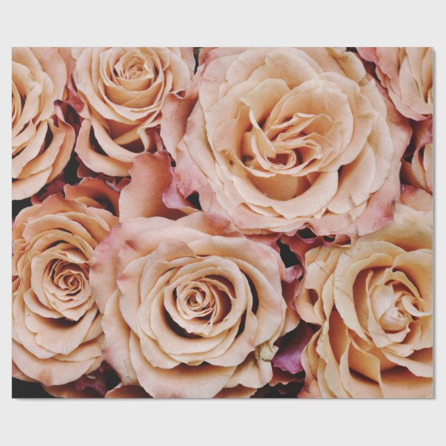 Abstrakter Garten White Roses Geschenkpapier (Flach)