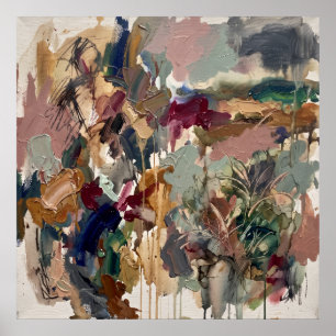 Abstrakter Gartenflorals Poster