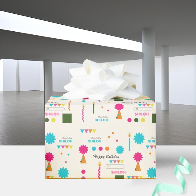 Abstrakter Geburtstag Geschenkpapier (Von Creator hochgeladen)