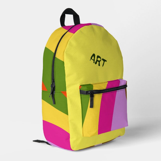 Abstrakter gedruckter Rucksack (Rückseitige Ecke links)