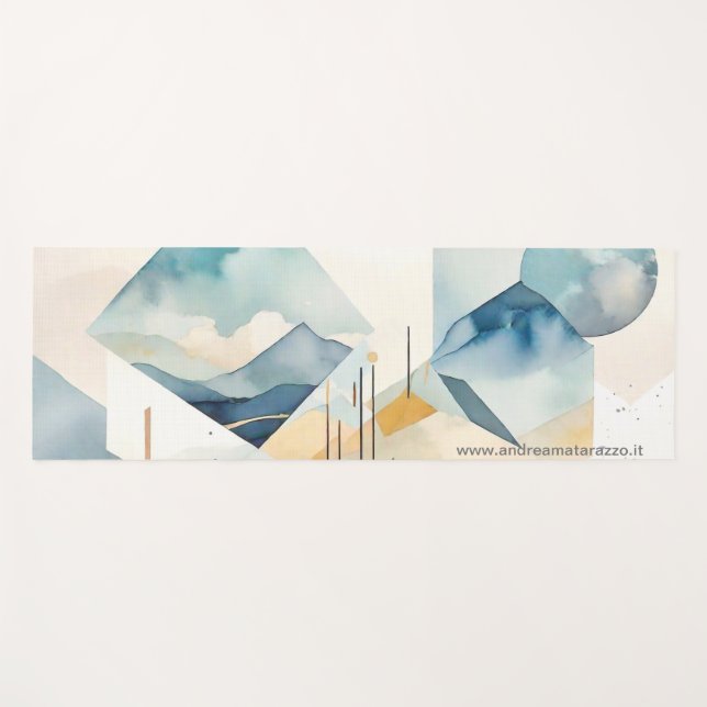 Abstrakter Geist Yogamatte (Vorderseite (Horizontal))