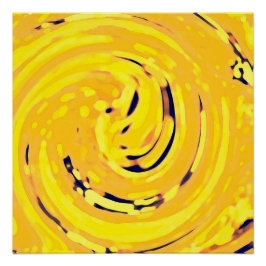 Abstrakter Gelbkreis Poster