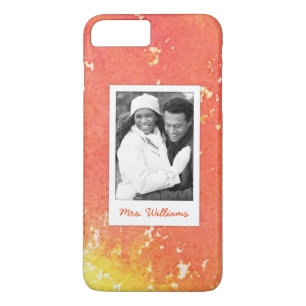 Abstrakter gemalter orange Watercolor addieren Case-Mate iPhone Hülle