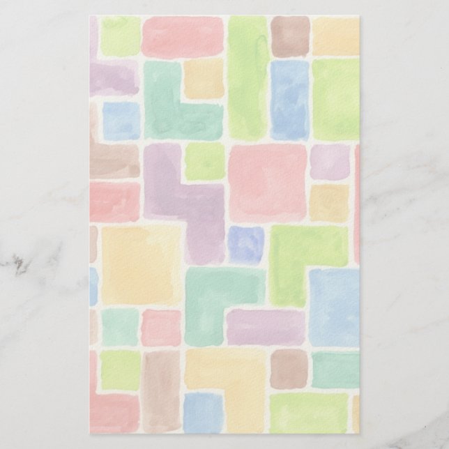 Abstrakter gemalter Watercolorhintergrund. 2 Briefpapier (Vorderseite)