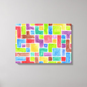 Abstrakter gemalter Watercolorhintergrund. 2 Leinwanddruck