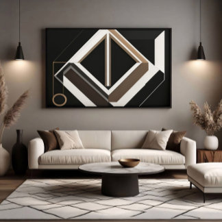Abstrakter geometrischer Diamant Moderner Bauhaus Poster