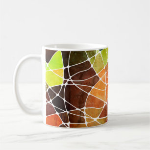 abstrakter geometrischer Grunge-Hintergrundabstrak Kaffeetasse