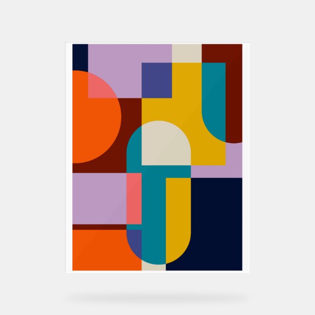 Abstrakter geometrischer Hintergrund Acrylschild (Vorderseite)