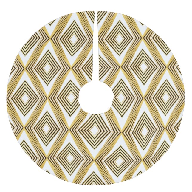 Abstrakter geometrischer Hintergrund Art Deco Polyester Weihnachtsbaumdecke (Vorderseite)