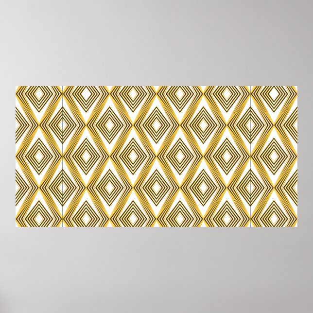 Abstrakter geometrischer Hintergrund. Art Deco. Poster (Vorne)