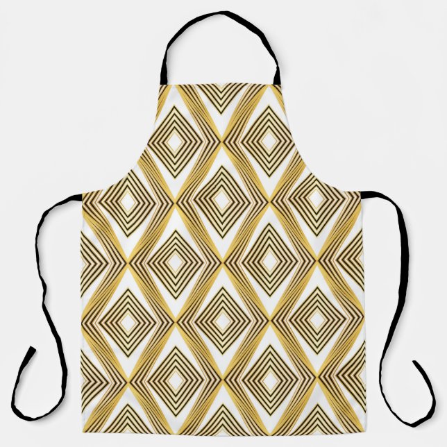 Abstrakter geometrischer Hintergrund Art Deco Schürze (Vorderseite)