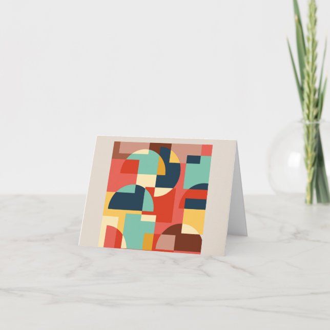 Abstrakter geometrischer Hintergrund Dankeskarte (Vorderseite)