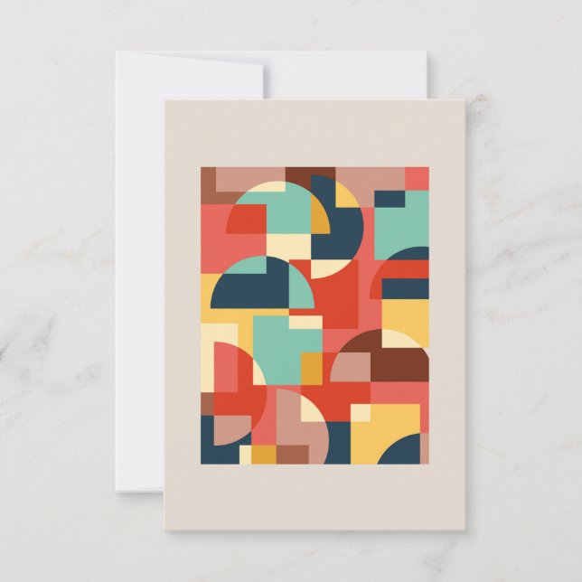 Abstrakter geometrischer Hintergrund Dankeskarte (Vorderseite)