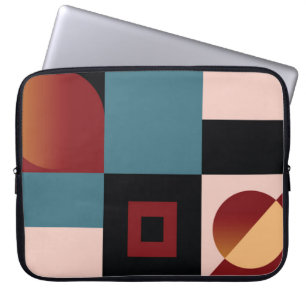 Abstrakter, geometrischer Hintergrund, farbig, sch Laptopschutzhülle