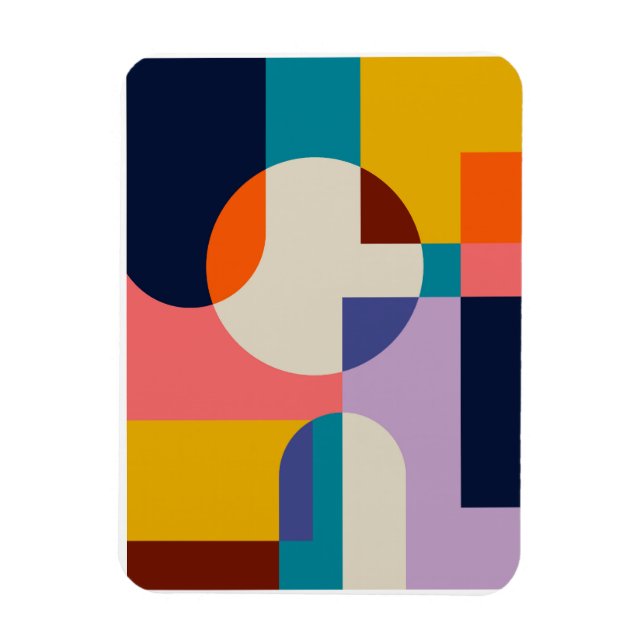 Abstrakter geometrischer Hintergrund Magnet (Vertikal)