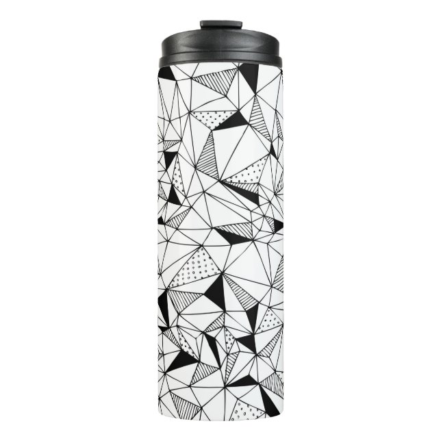 abstrakter geometrischer Hintergrund mit Po Thermosbecher (Vorderseite)