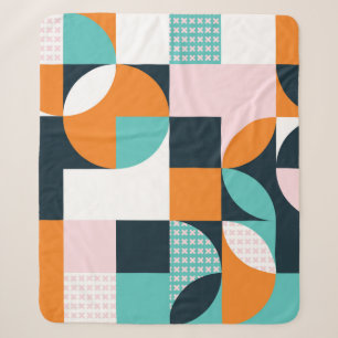 Abstrakter geometrischer Hintergrund mit Quadraten Sherpadecke