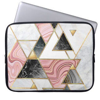 Abstrakter geometrischer Hintergrund. Moderne Marm Laptopschutzhülle