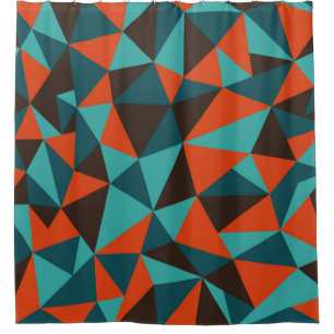 Abstrakter geometrischer Hintergrund nach hinten - Duschvorhang