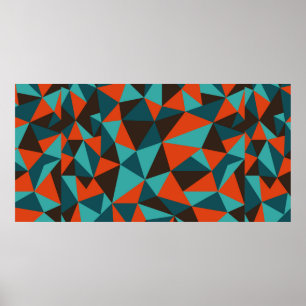 Abstrakter geometrischer Hintergrund nach hinten - Poster