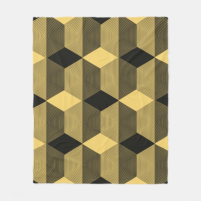 Abstrakter geometrischer Hintergrund. Sechseckgefl Fleecedecke (Vorderseite)