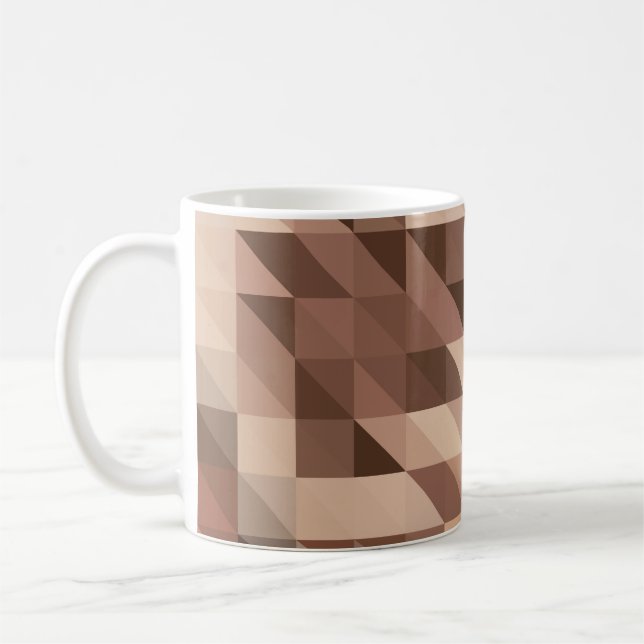 Abstrakter geometrischer Hintergrund sieht stilisi Kaffeetasse (Links)