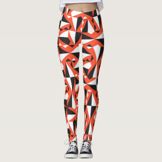 Abstrakter geometrischer Pinsel: Vintages Muster Leggings