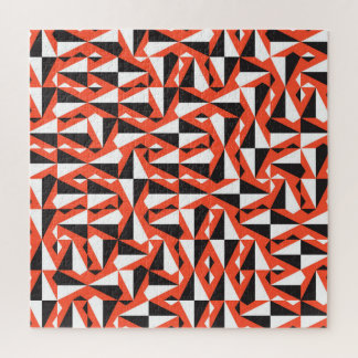 Abstrakter geometrischer Pinsel: Vintages Muster Puzzle