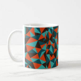 Abstrakter geometrischer Retro-Hintergrund - Vinta Kaffeetasse