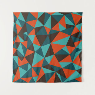 Abstrakter geometrischer Retro-Hintergrund - Vinta Wandteppich