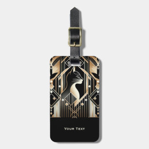 Abstrakter Gepäckanhänger für die schwarze Katze