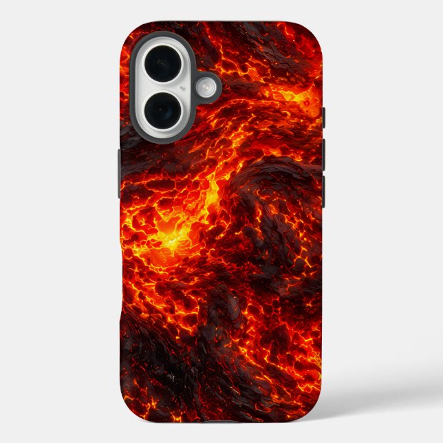 Abstrakter geschmolzener Lavastrom Vulkan Case-Mate iPhone Hülle (Rückseite)