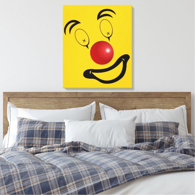 Abstrakter Gesichtsclown Leinwanddruck (Insitu (Schlafzimmer))