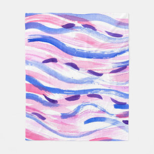 Abstrakter gestreifter Wasserfarbhintergrund. Pins Fleecedecke
