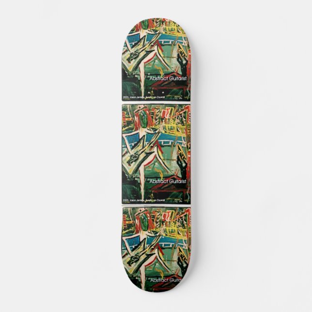 ABSTRAKTER GITARIST I SKATEBOARD (Vorderseite)