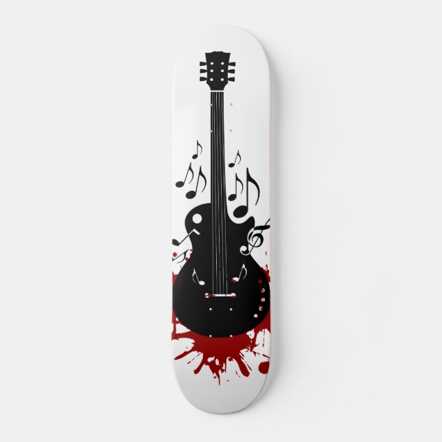 Abstrakter Gitarre Skateboardentwurf Skateboard (Vorderseite)