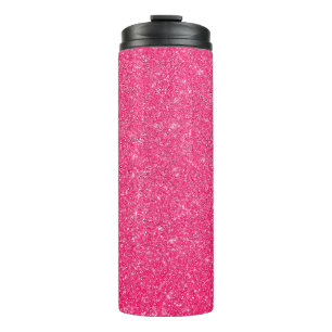Abstrakter Glitter-Lichterhintergrund. unscharfer Thermosbecher