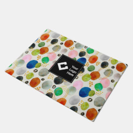 Abstrakter Glitzer aus Pebble Gold + Ihr Logo Fußmatte