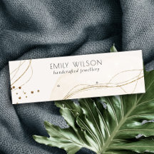 Abstrakter Glitzer Ivory Gold Stud Earring Display