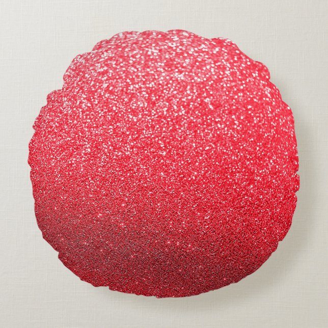 Abstrakter Glitzer leuchtet rückwärts abstrakt, gr Rundes Kissen (Vorderseite)