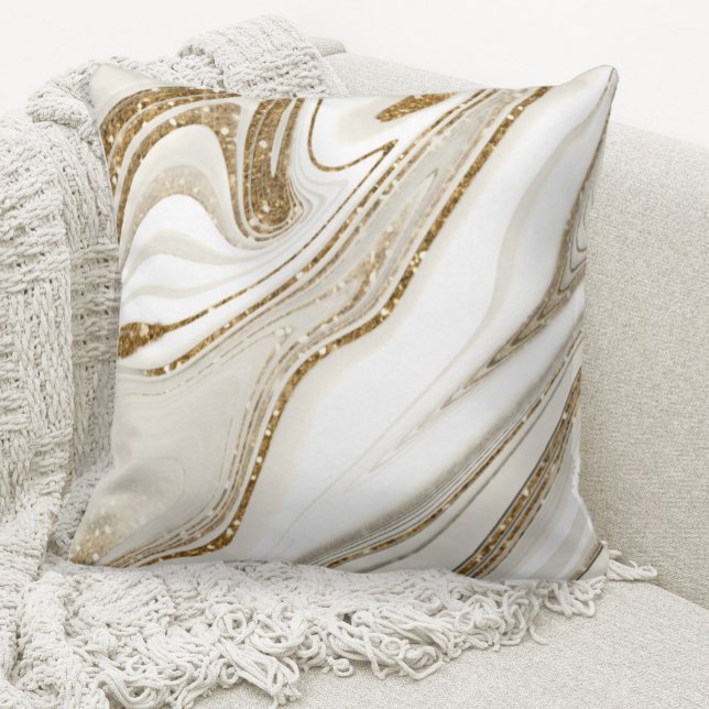 Abstrakter Glitzer Strata Ivory ID903 Kissen (Von Creator hochgeladen)