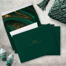 Abstrakter Glitzer Strata Wedding Dk Green ID903