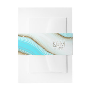Abstrakter Glitzer Strata Wedding ID903 Einladungsbanderole